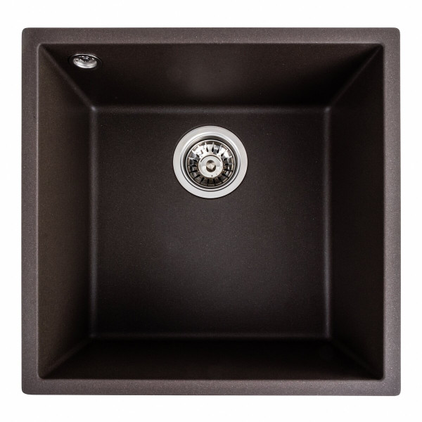 Гранітна мийка для кухні VALESO RUBA 4040 матова Темна скеля
