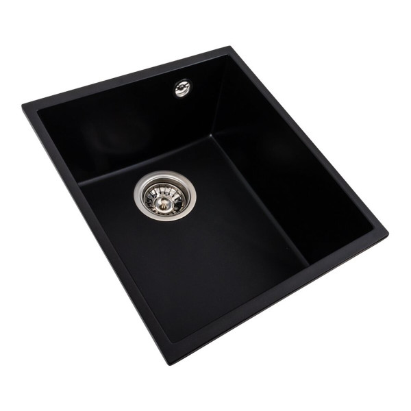 Гранітна мийка для кухні VALESO ROXY 3744 матова Чорна