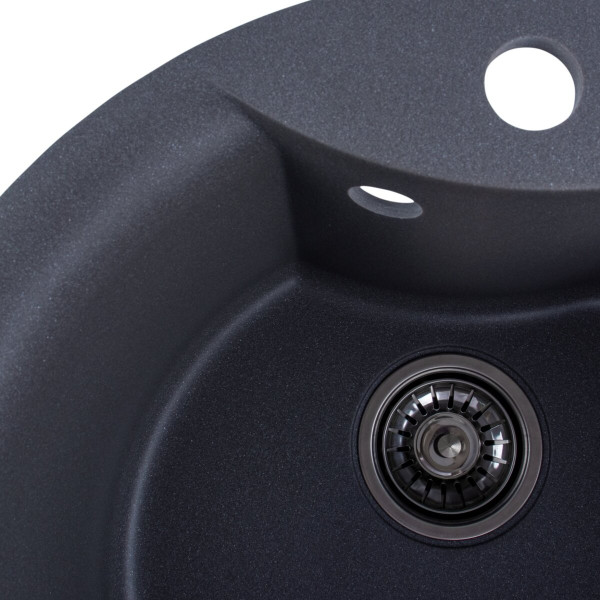 Гранітна мийка для кухні VALESO TURAS 480 матова Сірий мусон