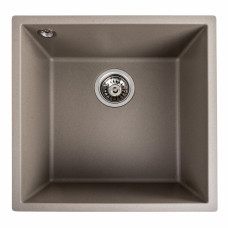 Гранитная мойка для кухни VALESO 4040 RUBA матовый титан