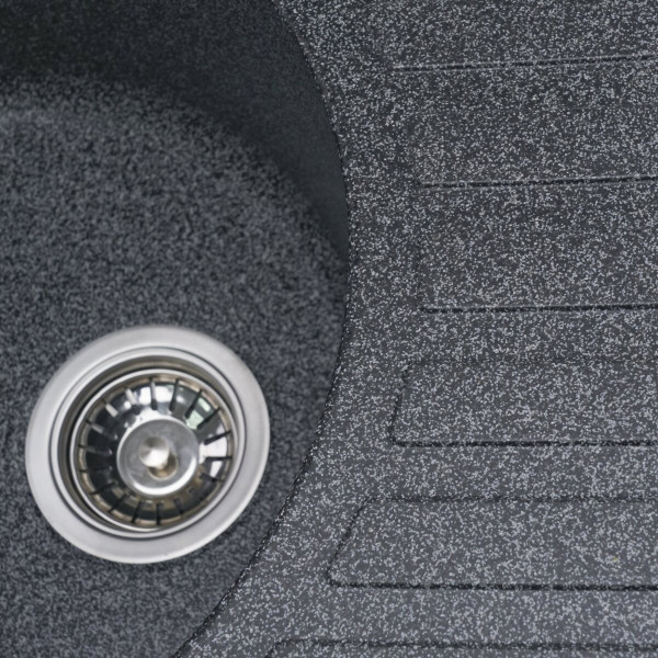 Гранітна мийка для кухні VALESO LIRA 7750 матова Графіт