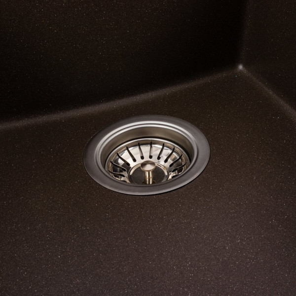 Гранітна мийка для кухні VALESO ROXY 3744 матова Темна скеля