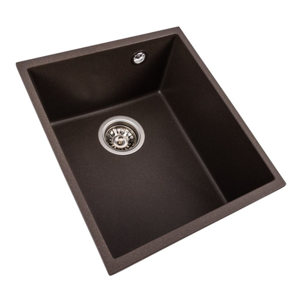 Гранітна мийка для кухні VALESO ROXY 3744 матова Темна скеля
