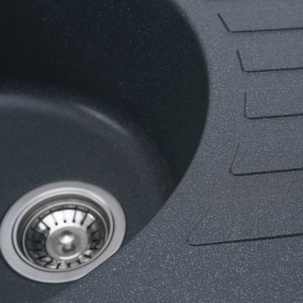 Гранітна мийка для кухні VALESO SOUL 6250 матова Антрацит