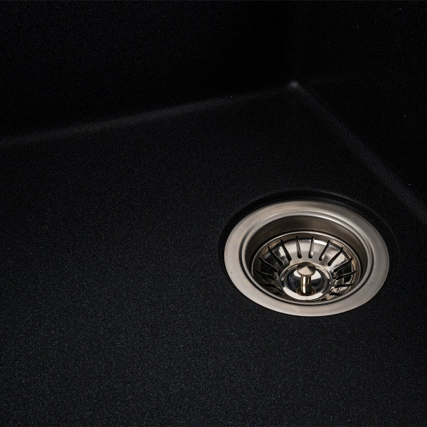 Гранітна мийка для кухні VALESO ZIRKONE 6250 матова Карбон