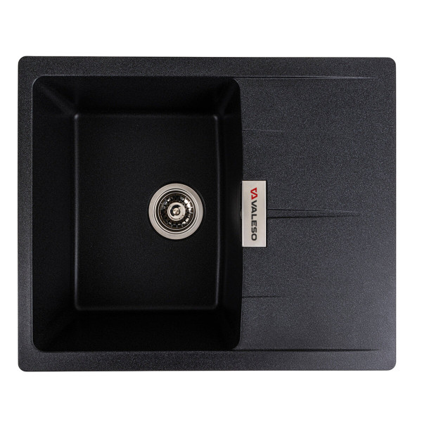 Гранітна мийка для кухні VALESO ZIRKONE 6250 матова Карбон