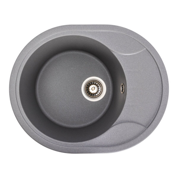 Гранітна мийка для кухні VALESO ONYX 5847 матова Сірий мусон