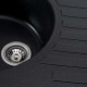 Гранітна мийка для кухні VALESO LIRA 7750 матова Чорний металік