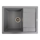 Гранітна мийка для кухні VALESO INTENSO 6550 матова Сірий металік