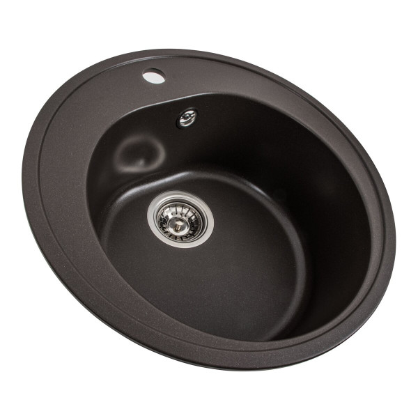 Гранітна мийка для кухні VALESO LUNA 510 матова Темна скеля
