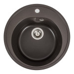 Гранітна мийка для кухні VALESO LUNA 510 матова Темна скеля