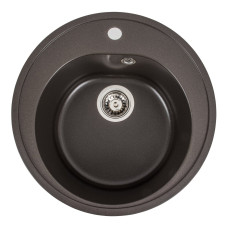 Гранитная мойка для кухни VALESO LUNA 510 матовая Темная Скала