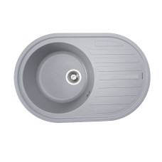 Гранитная мойка для кухни VALESO LIRA 7750 матовая Серый металлик