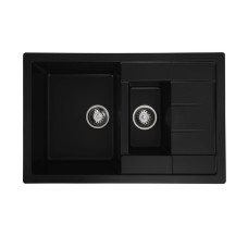 Гранитная мойка для кухни VALESO TOSKANA 7850W матовая Черная