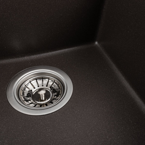 Гранітна мийка для кухні VALESO 4150 SOKIL матова Темна скеля