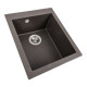 Гранітна мийка для кухні VALESO 4150 SOKIL матова Темна скеля