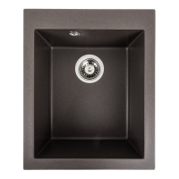 Гранітна мийка для кухні VALESO 4150 SOKIL матова Темна скеля