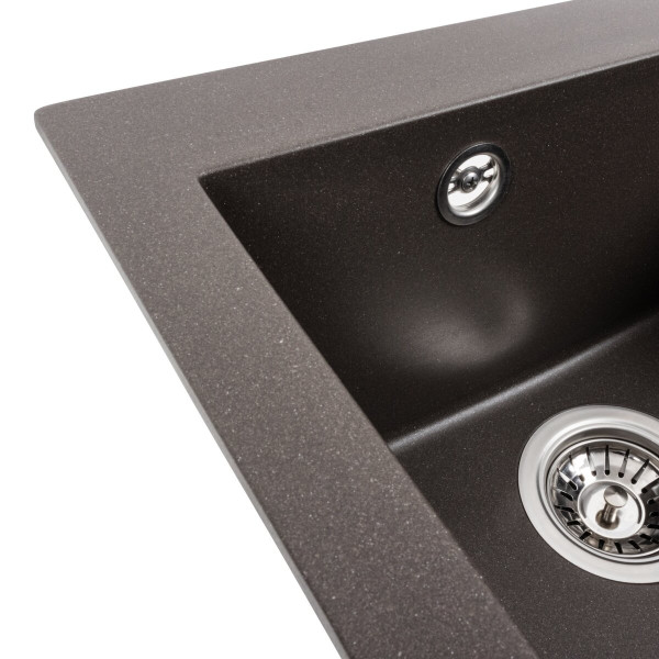 Гранітна мийка для кухні VALESO 4150 SOKIL матова Темна скеля