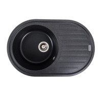 Гранітна мийка для кухні VALESO LIRA 7750 матова Карбон