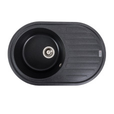 Гранитная мойка для кухни VALESO LIRA 7750 матовая Карбон