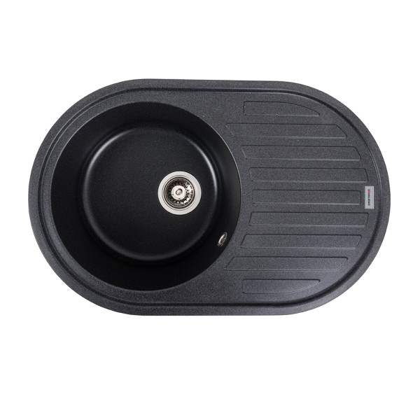 Гранітна мийка для кухні VALESO LIRA 7750 матова Карбон