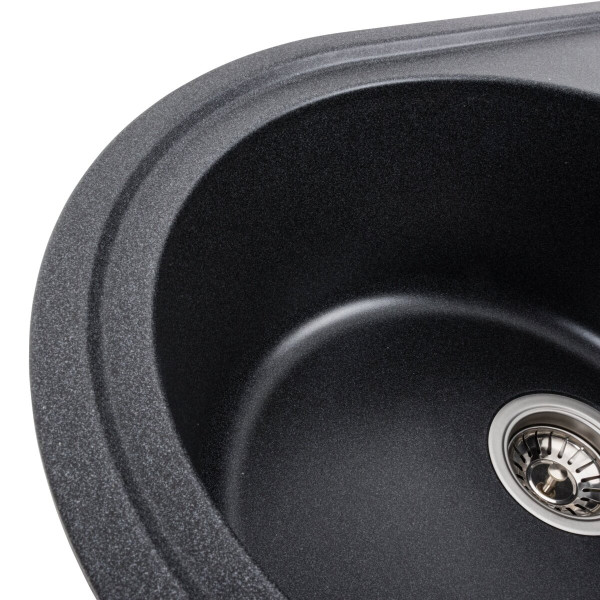 Гранітна мийка для кухні VALESO LIRA 7750 матова Карбон