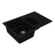 Гранітна мийка для кухні VALESO TOSKANA 7850W матова Чорний металік