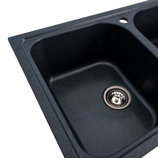 Гранітна мийка для кухні VALESO EQUATORIA 7950 матова Антрацит