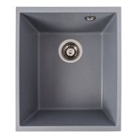 Гранітна мийка для кухні VALESO ROXY 3744 матова Сірий металік