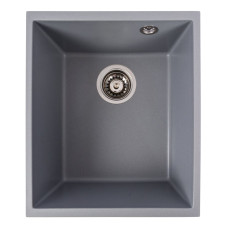 Гранитная мойка для кухни VALESO ROXY 3744 матовая Серый металлик