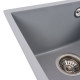 Гранітна мийка для кухні VALESO ROXY 3744 матова Сірий металік