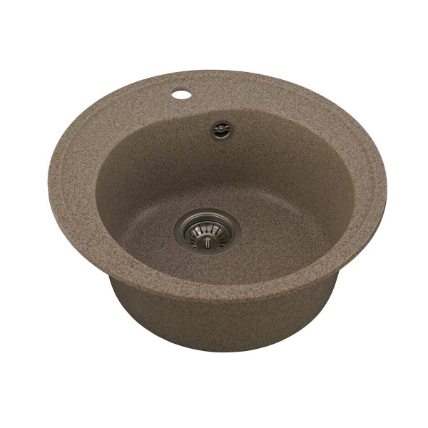 Гранітна мийка для кухні VALESO LUNA 510 матова Карамель