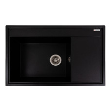 Гранитная мойка для кухни VALESO AZURIT 7950 матовая Черный металлик