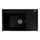 Гранітна мийка для кухні VALESO AZURIT 7950 матова Чорний металік