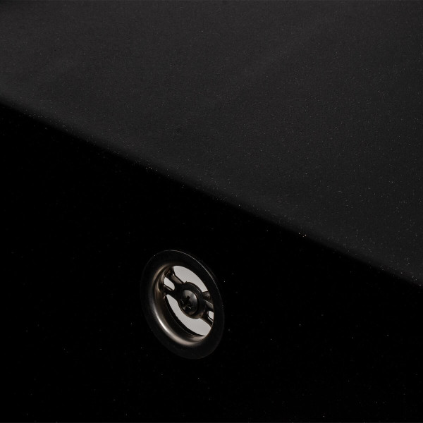 Гранітна мийка для кухні VALESO AZURIT 7950 матова Чорний металік