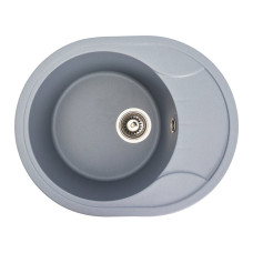 Гранитная мойка для кухни VALESO ONYX 5847 матовая Серый металлик