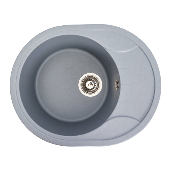 Гранітна мийка для кухні VALESO ONYX 5847 матова Сірий металік