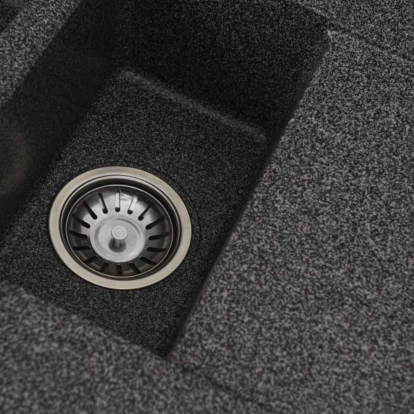 Гранітна мийка для кухні VALESO TOSKANA 7850W матова Графіт