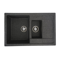 Гранітна мийка для кухні VALESO TOSKANA 7850W матова Графіт