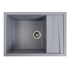 Гранитная мойка для кухни VALESO 7050 CASCADA матовая Серый металлик