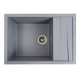 Гранітна мийка для кухні VALESO CASCADA 7050 матова Сірий металік