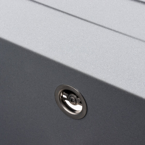 Гранітна мийка для кухні VALESO CASCADA 7050 матова Сірий металік