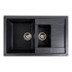 Гранітна мийка для кухні VALESO TOSKANA 7850W матова Карбон