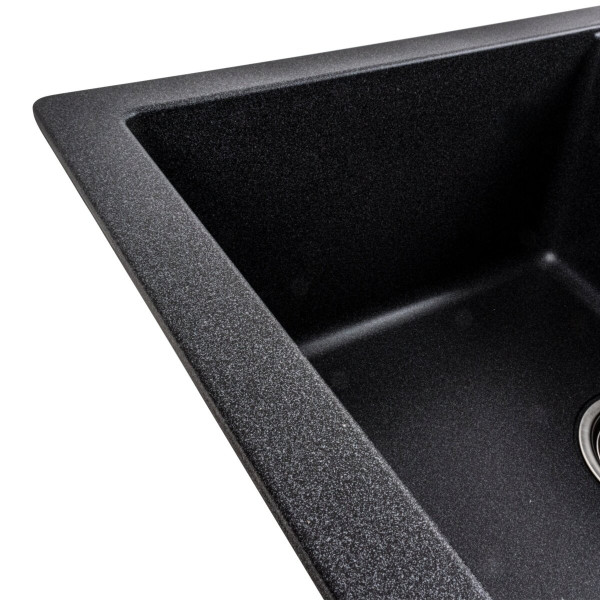 Гранітна мийка для кухні VALESO TOSKANA 7850W матова Карбон