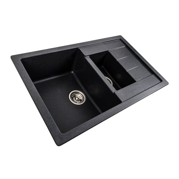 Гранітна мийка для кухні VALESO TOSKANA 7850W матова Карбон