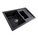 Гранітна мийка для кухні VALESO TOSKANA 7850W матова Карбон