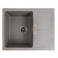 Гранітна мийка для кухні VALESO ZIRKONE 6250 матова Сірий