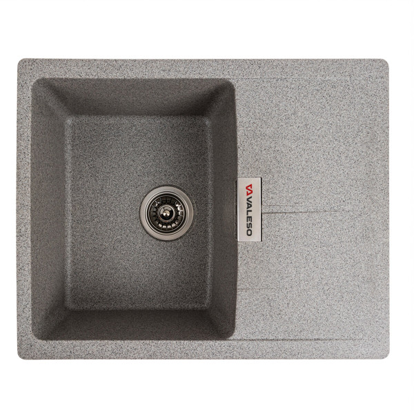 Гранітна мийка для кухні VALESO ZIRKONE 6250 матова Сірий