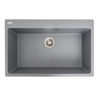 Гранитная мойка для кухни VALESO 7850 Bogema матовая (серый металлик)