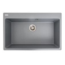 Гранитная мойка для кухни VALESO 7850 Bogema матовая (серый металлик)